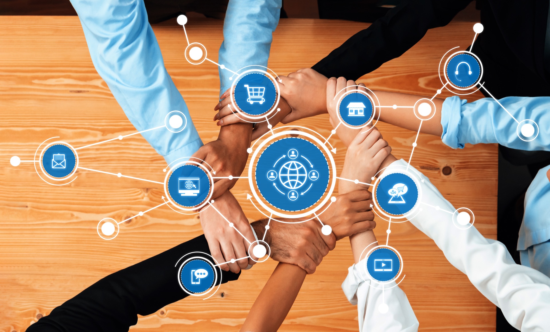 Händering mit digitalen Handels-Icons | Elfbar Pods